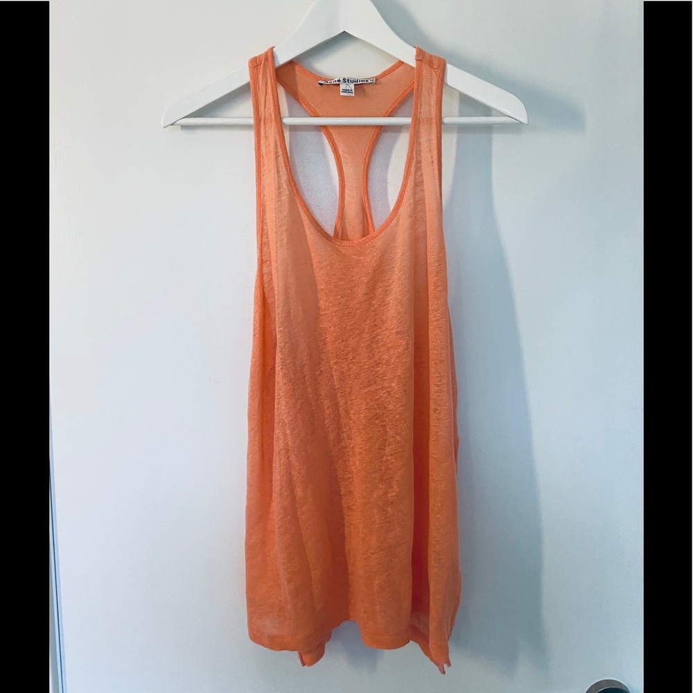 Acne Racer Gauze Tank Top Peach
